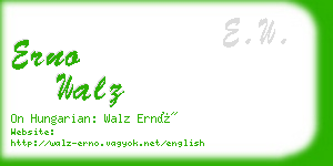 erno walz business card